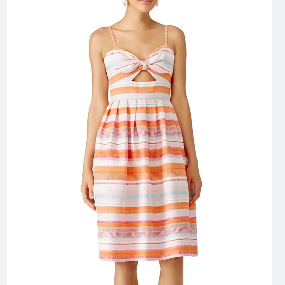 Hutch spring stripe cut out dress